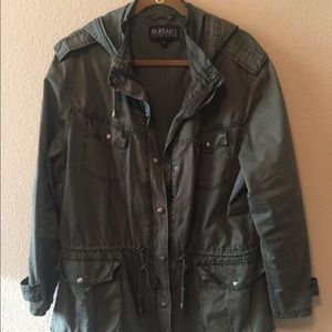 EUC Buffalo David Bitton Hooded Cargo Jacket